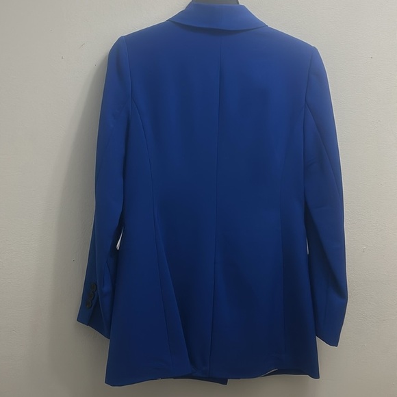 NWT CECE WOMEN’S BLUE LONG SLEEVE DOUBLE BREASTED TWILL BLAZER  JACKET - Picture 4 of 9